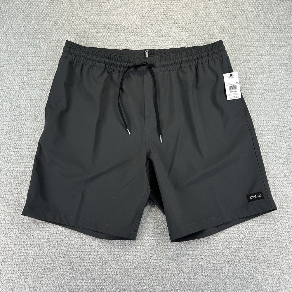 Volcom Shorts Men's Size XL 36" Gray Stones Hybrid Elastic Waist Drawstring